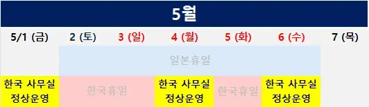 2026년 5월 seeDNA 한국 사무실 운영 일정 안내 이미지