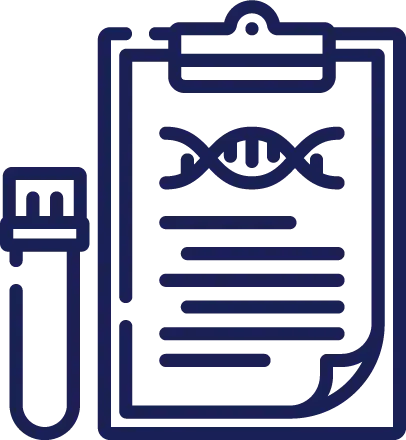 DNA 검사 결과 보고 이미지 아이콘