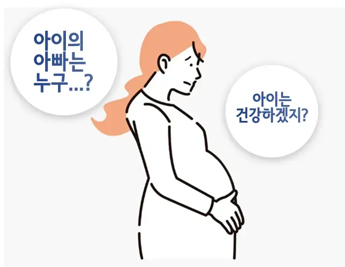 산모 혈액을 이용한 출생 전 태아 친자 DNA 검사 결과를 기다리는 임산부