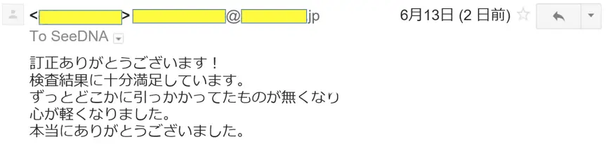 2017年6月13日に頂いたメールのキャプチャイメージ