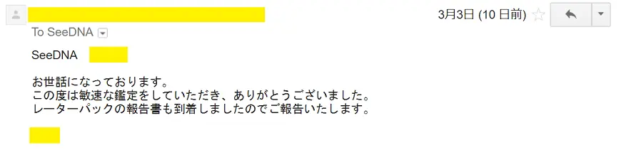 お客様からのメール