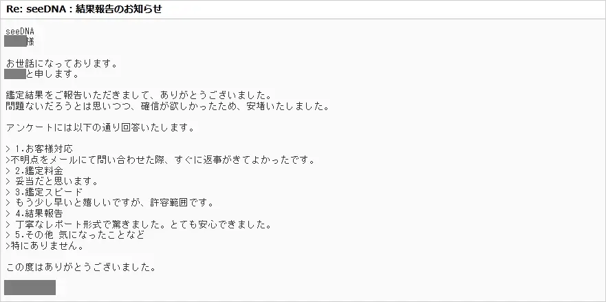 お客様からのメール