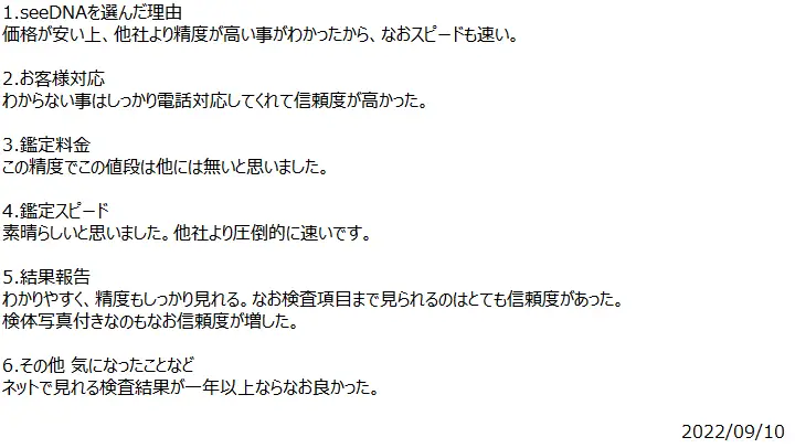 お客様からのメール