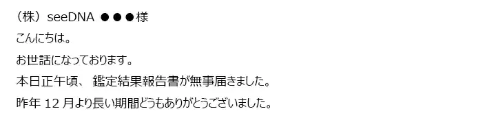 お客様からのメール